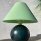 Lampe en bois boule verte l