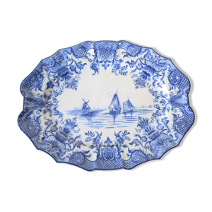 Plat en faïence xixe