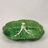 Ceramic dish with cabbage leaf compartments