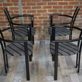 Set of 4 Italian design armchairs from the 80s