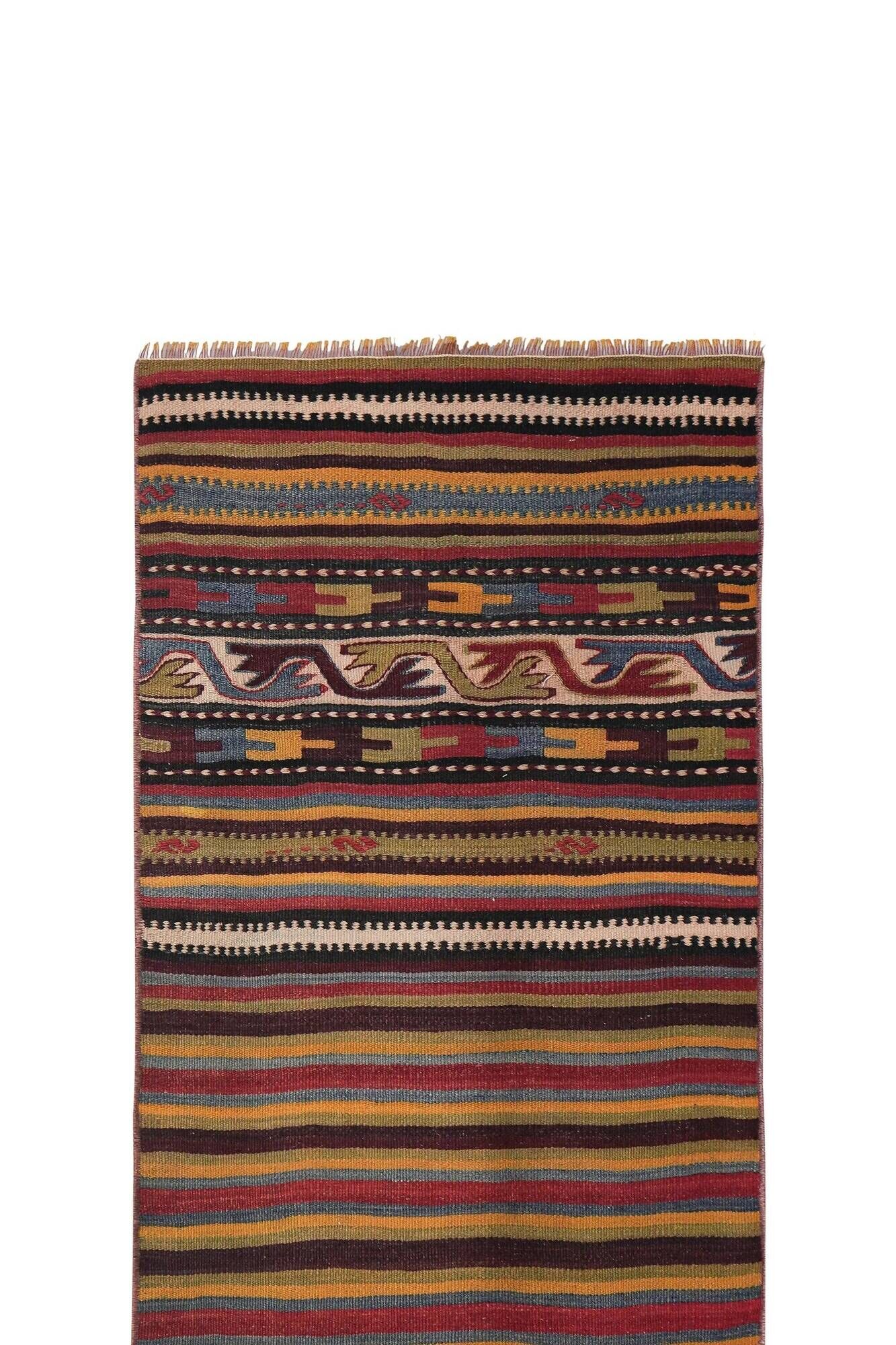 Vintage Turkish hallway rug 71x760 cm