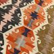 9x12 Multicolor Geometric Vintage Kilim Rug, 264x383Cm
