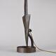 Grande lampe en fer forgé de Léopold Gest, années 1970