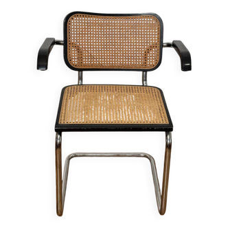 Marcel Breuer B64 Black Armchair Made in Italy