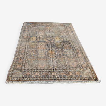 Tapis d'orient kashmir inde soie -  dim : 1.95 x 3.00 mètres