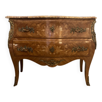 Louis XVI style marquetry chest of drawers