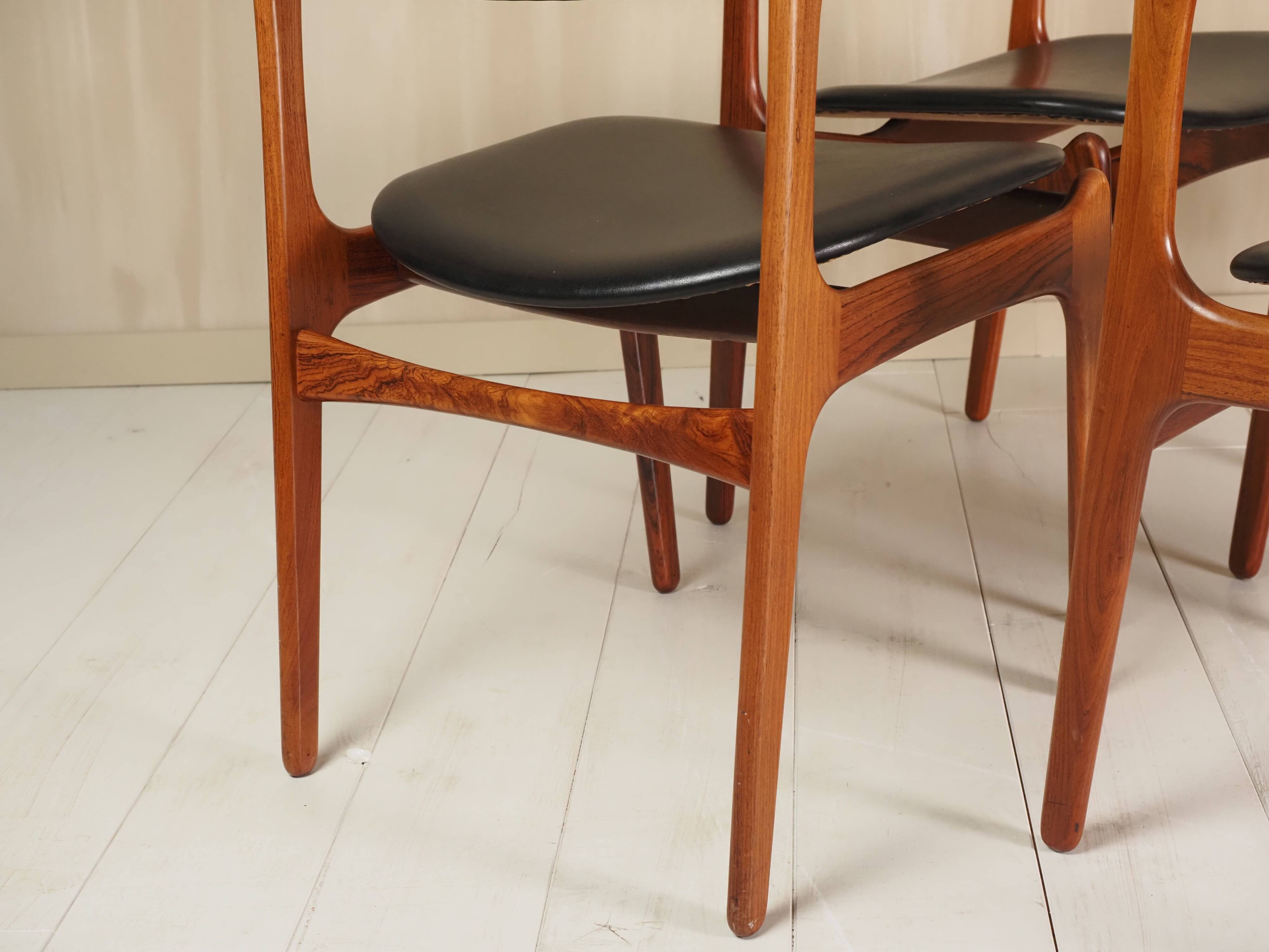 Model 49 dining chairs by Erik Buck for OD Møbler, 1960s