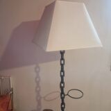 Lampadaire chaîne vintage, travail artisanal