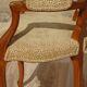 Pair of Louis XVI armchairs, upholstered in giraffe-pattern velvet