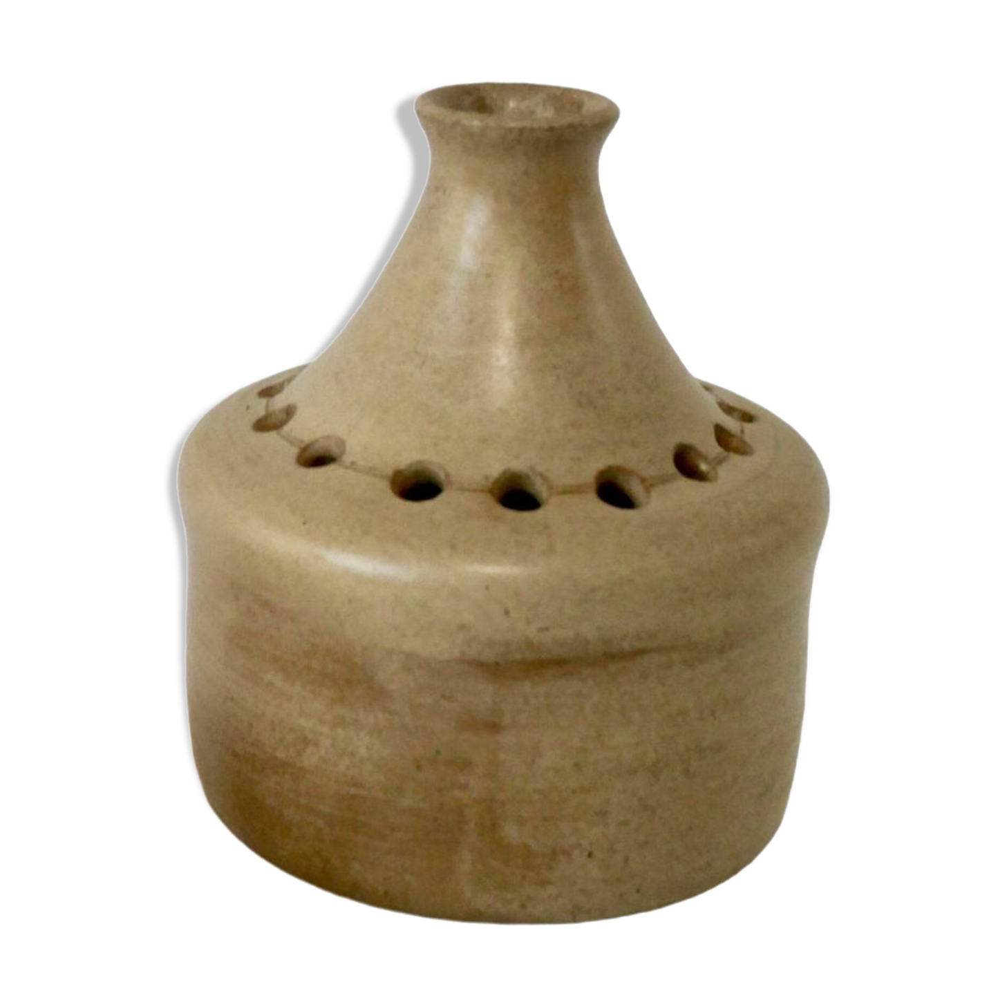 Handmade sandstone soliflore flower vase from the 70s