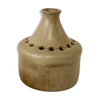 Handmade sandstone soliflore flower vase from the 70s