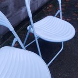 Two 80's folding chairs studio gp