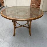 Cane dining table