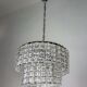 Kinkeldey 2-tier cut crystal chandelier, gilt brass, circa 1970s, Germany