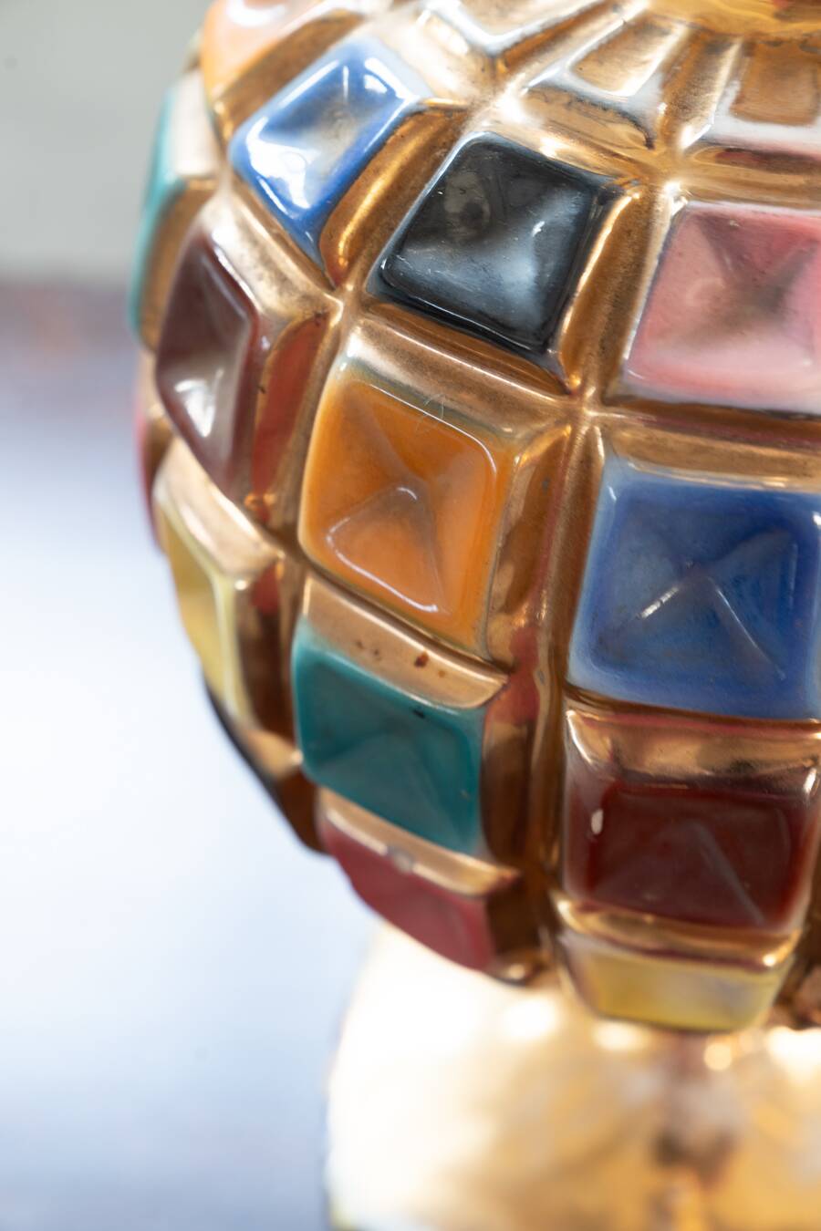 Colorful ceramic vase, 1960