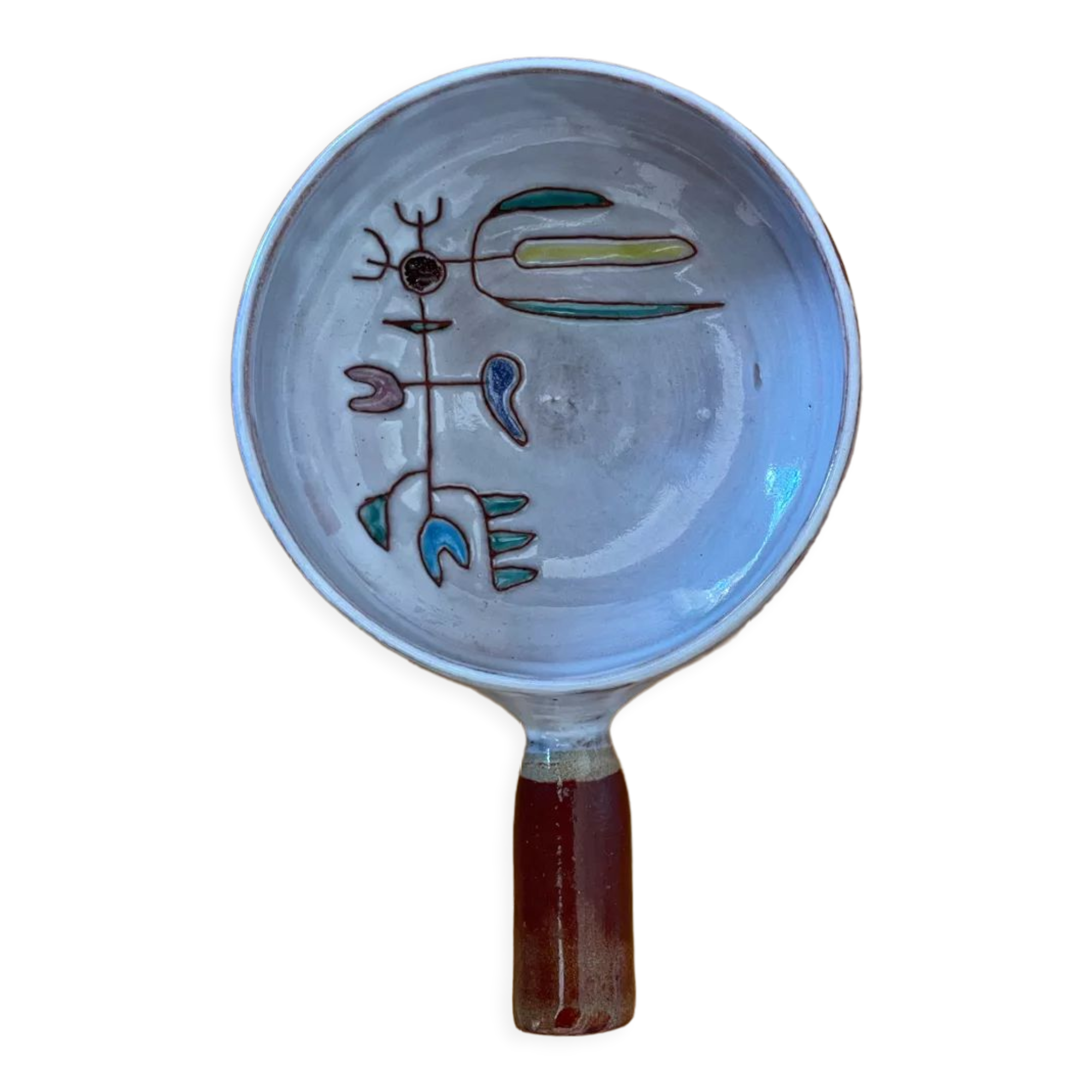 Jean Rivier ceramic fondue pot