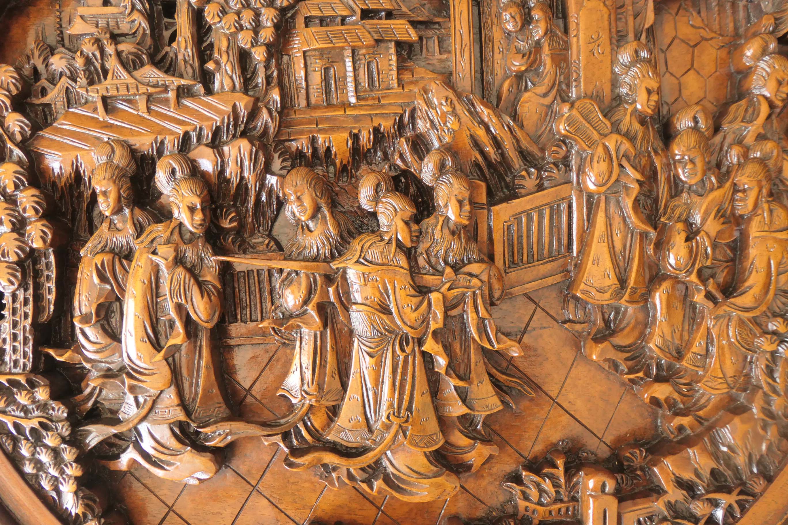 Chinese coffee table carved wood