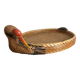Bird woven bamboo tray