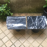 marble and metal coffee table