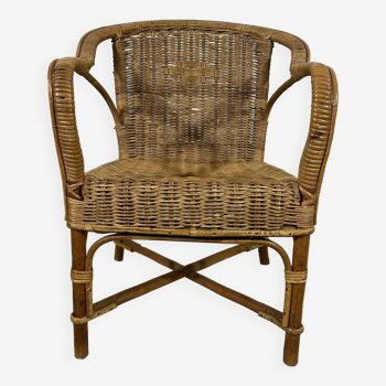 Rattan children's armchair