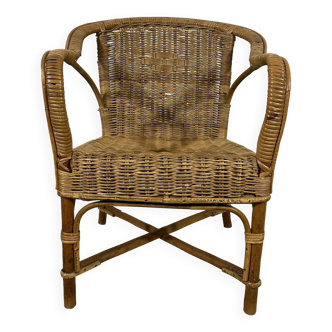 Rattan children's armchair