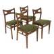4 chaises scandinaves en chêne, Suède, 1960