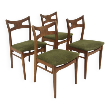 4 chaises scandinaves en chêne, Suède, 1960