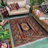 Afghan wool sevan kazak rug 185x143 cm chobi