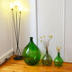 Dame-jeanne canister 54 L green glass 70s