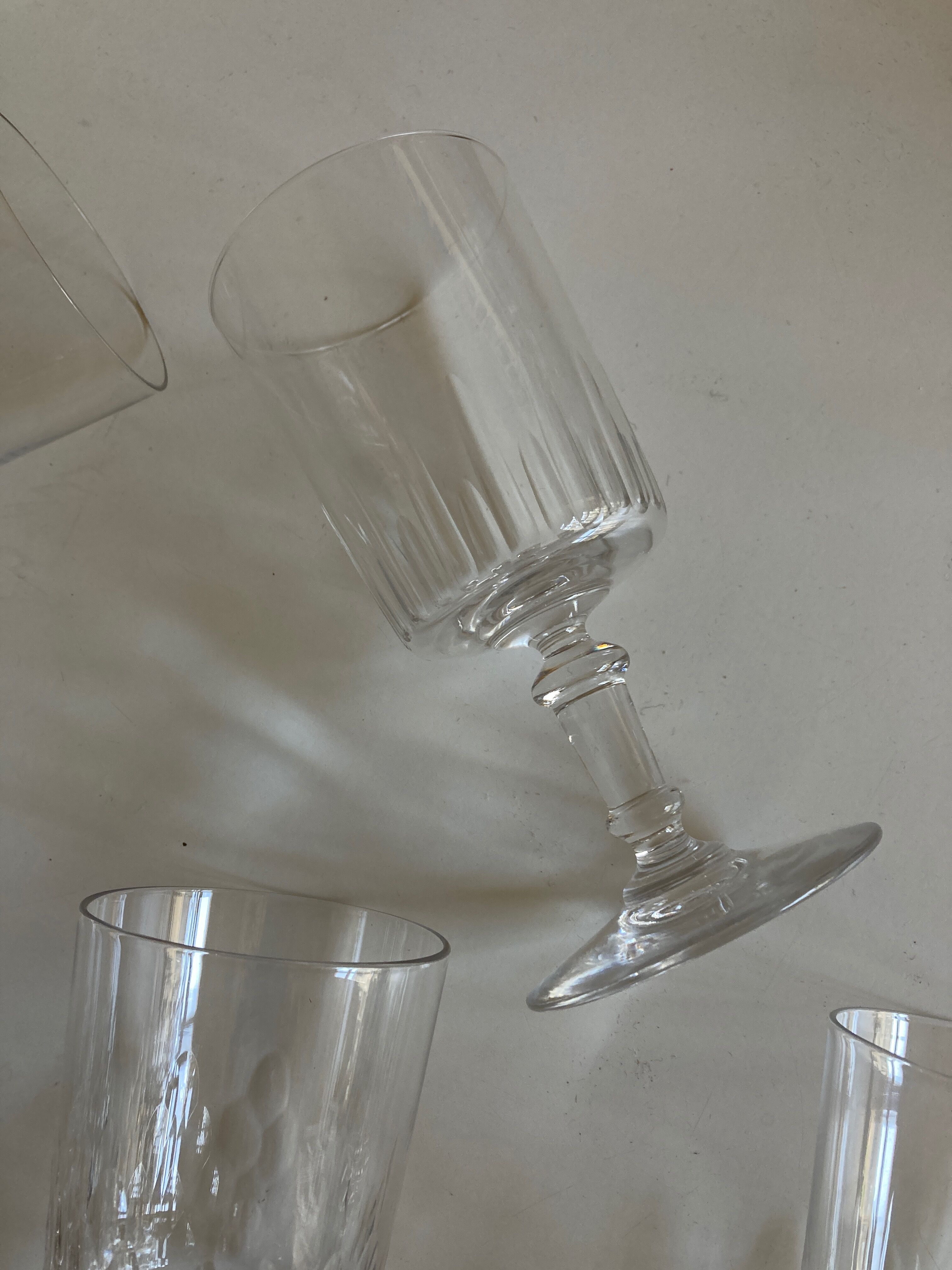 Set of 6 glasses water in crystal Baccarat 19th