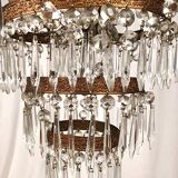 Chandelier with crystal pendants with seven lights, Louis XVI style