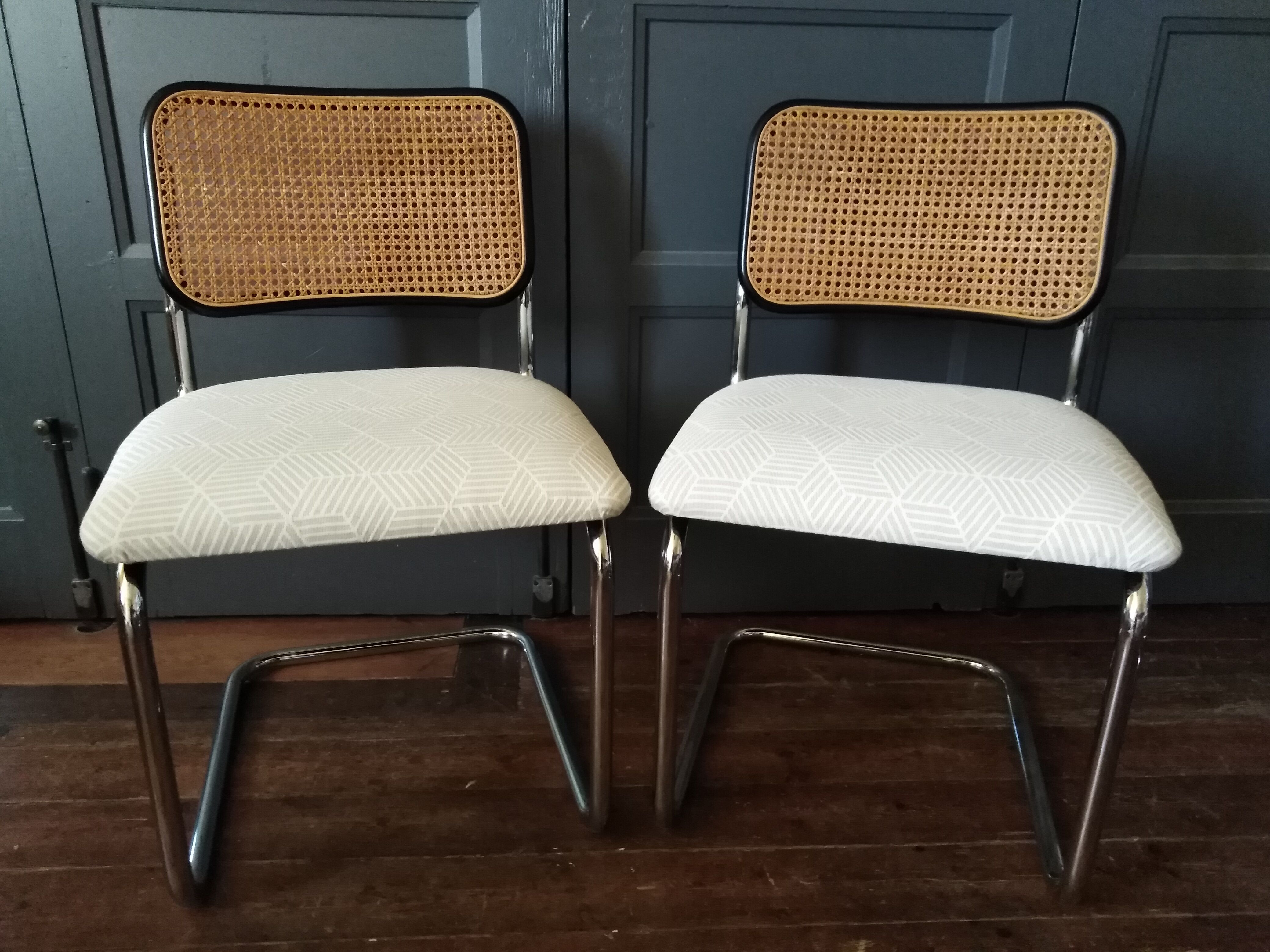 2 chairs cesca Marcel Breuer 1970