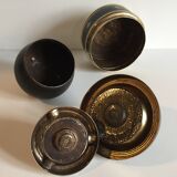 Set of 2 vintage mechanical ashtrays