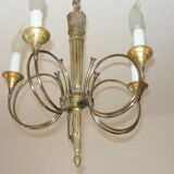 Chandelier with 5 fire hunting in bronze