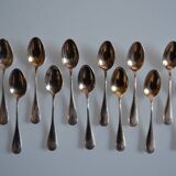 12 Silver-plated metal mocha spoons