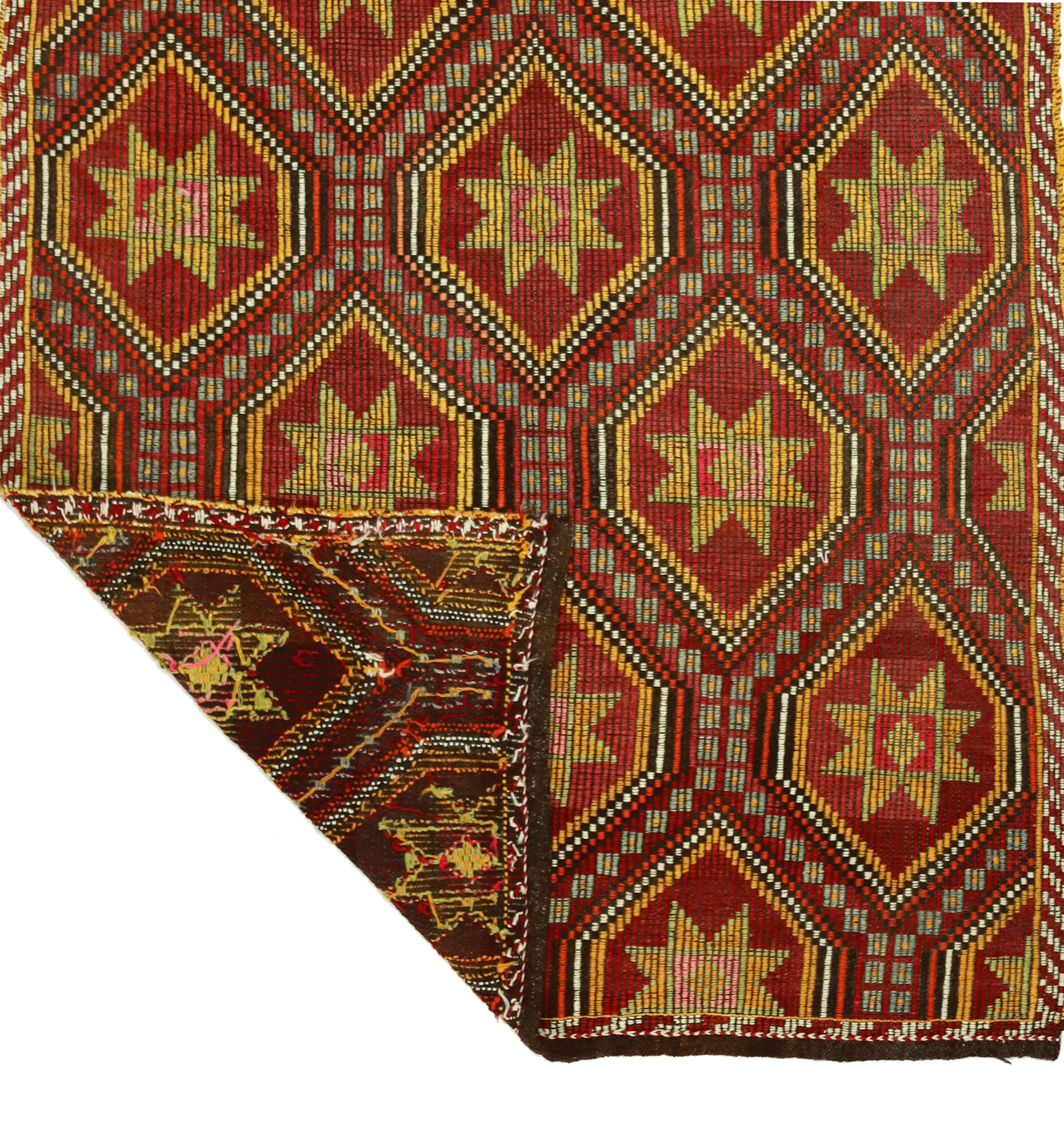 Anatolian handmade kilim rug 260 cm x 151 cm