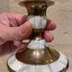 Mother-of-pearl and gilded brass candlestick