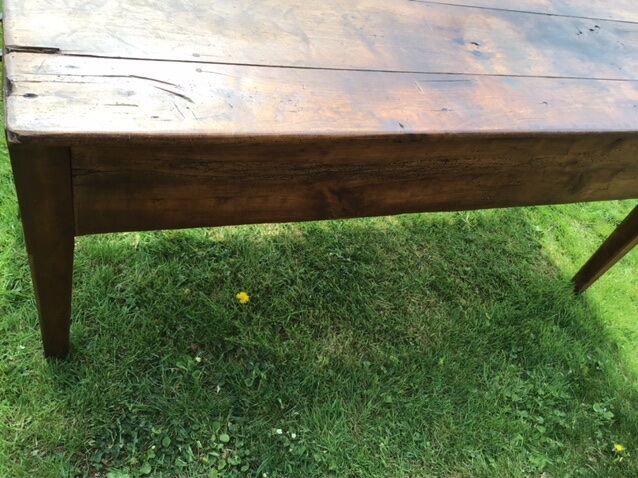 Solid wooden farm table mid-20th century
