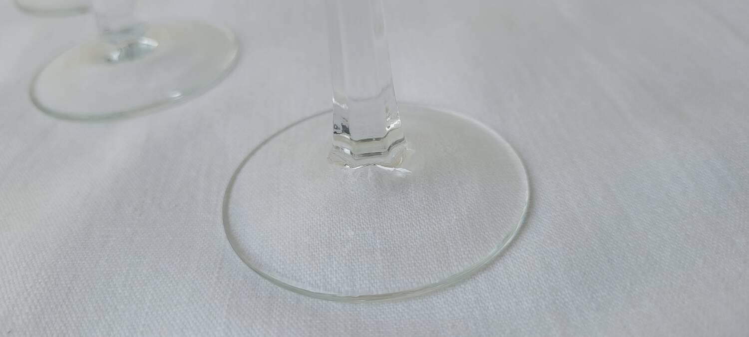 60's white wine glass set