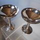 Lot 4 silver metal champagne glasses 1950/60
