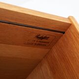 Bookcase with ash veneer, design by B.Fridhagen, 1970s