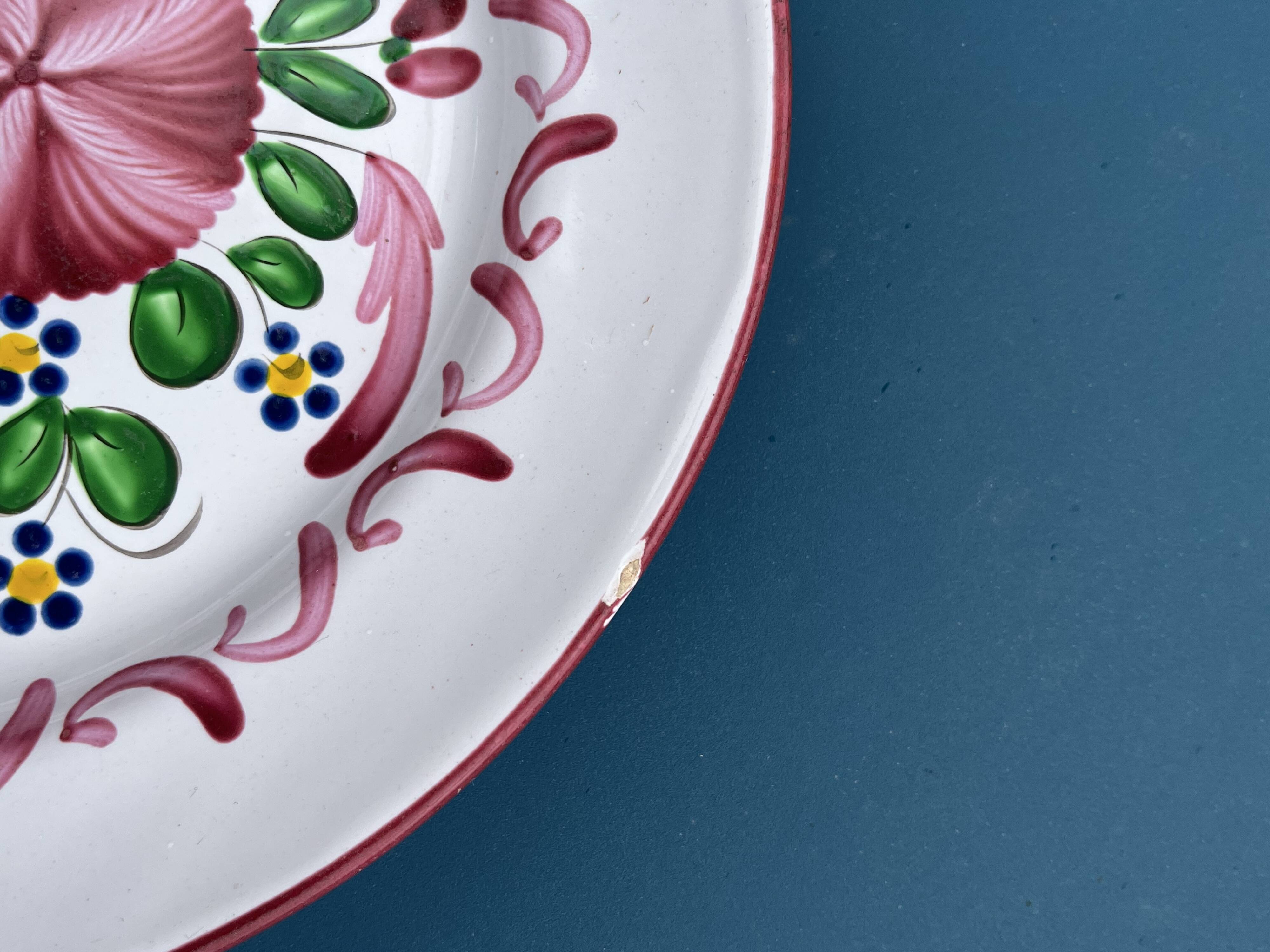 Two very old earthenware plates from the East.