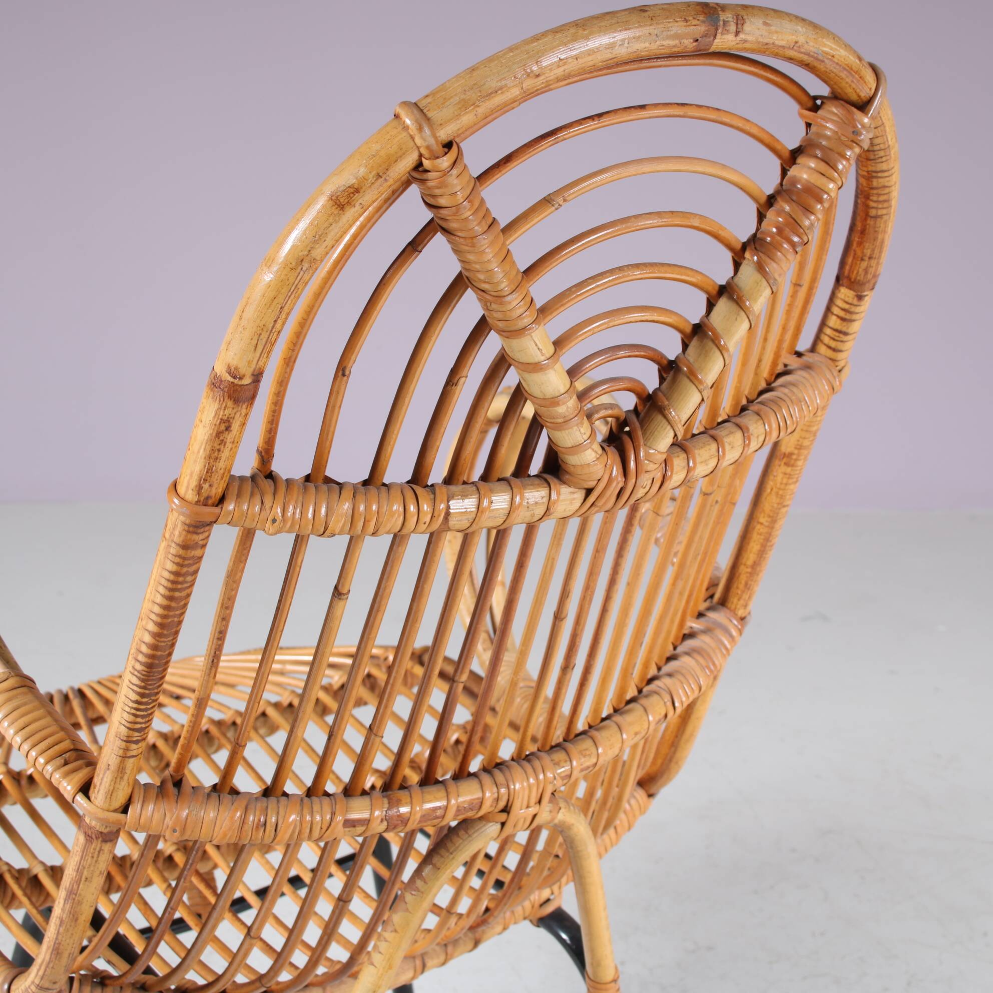 1950s Rattan chair by Gebroeders Jonkers, Netherlands