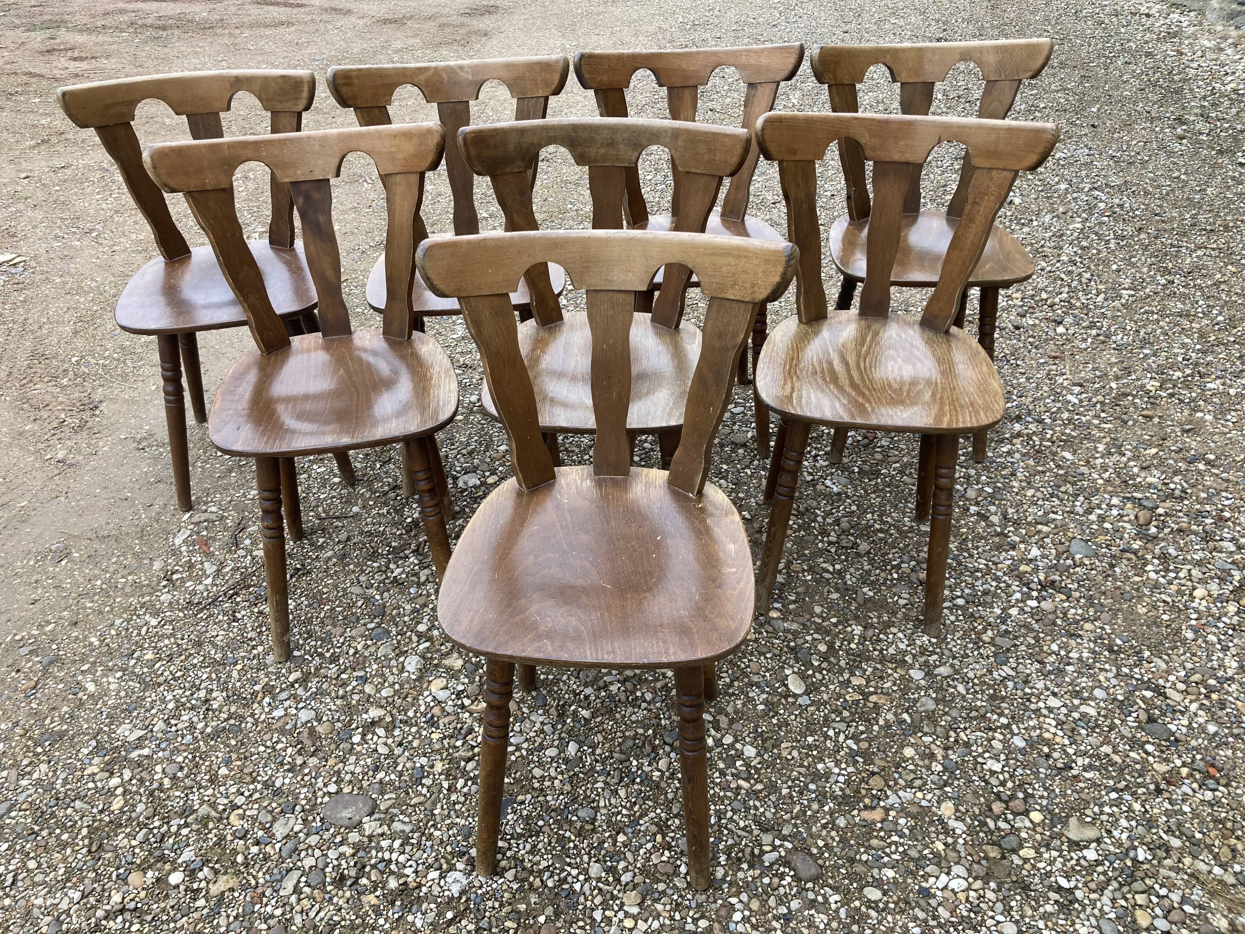 8 mountain wooden chairs