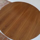 80s round extendable oak dining table
