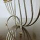 9-candle candle holder, designer, in gold and silver metal, 1970s