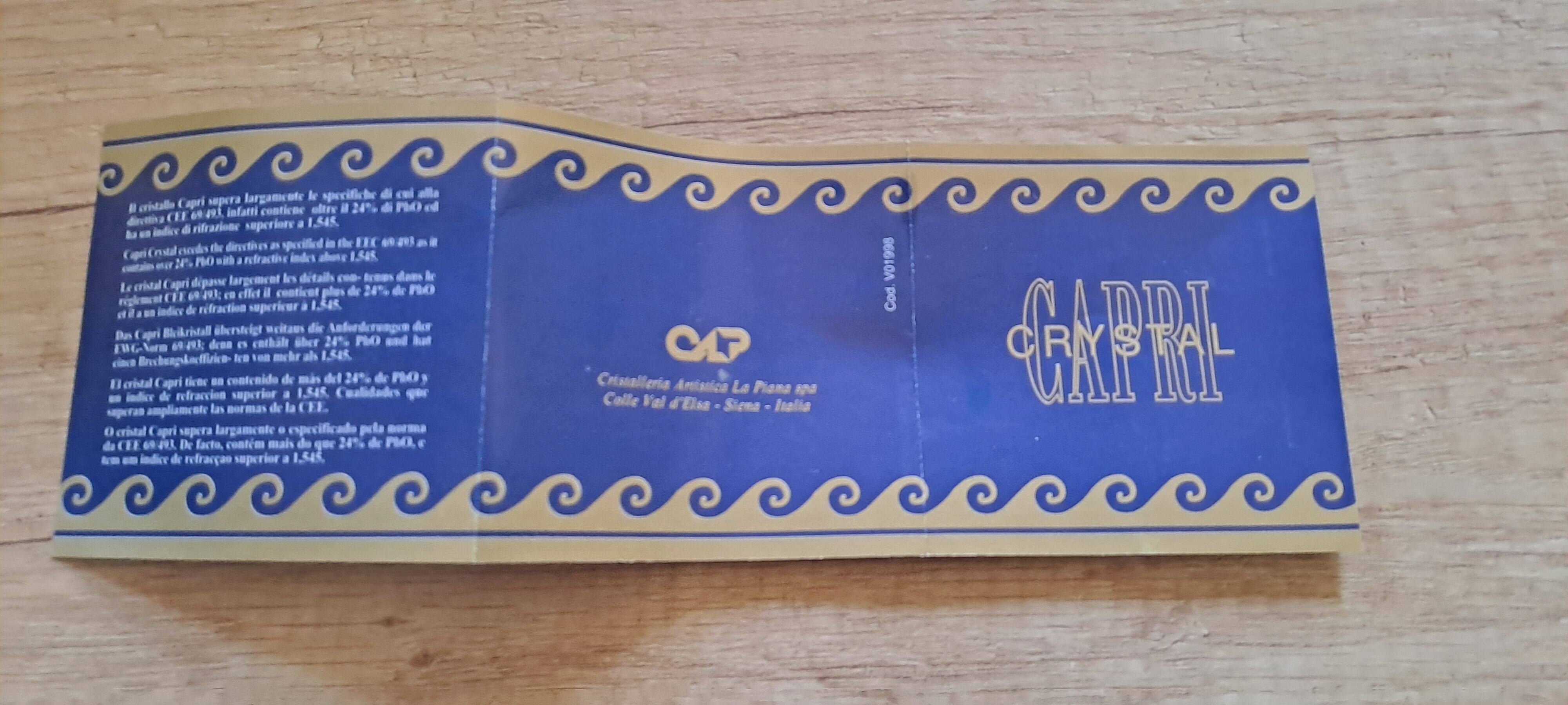 Crystal orangeade glass