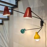 Robert Mathieu 4-arm wall lamp