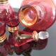 Set of 7 Art Deco glasses and carafe, Verrerie de Monaco Monte Carlo