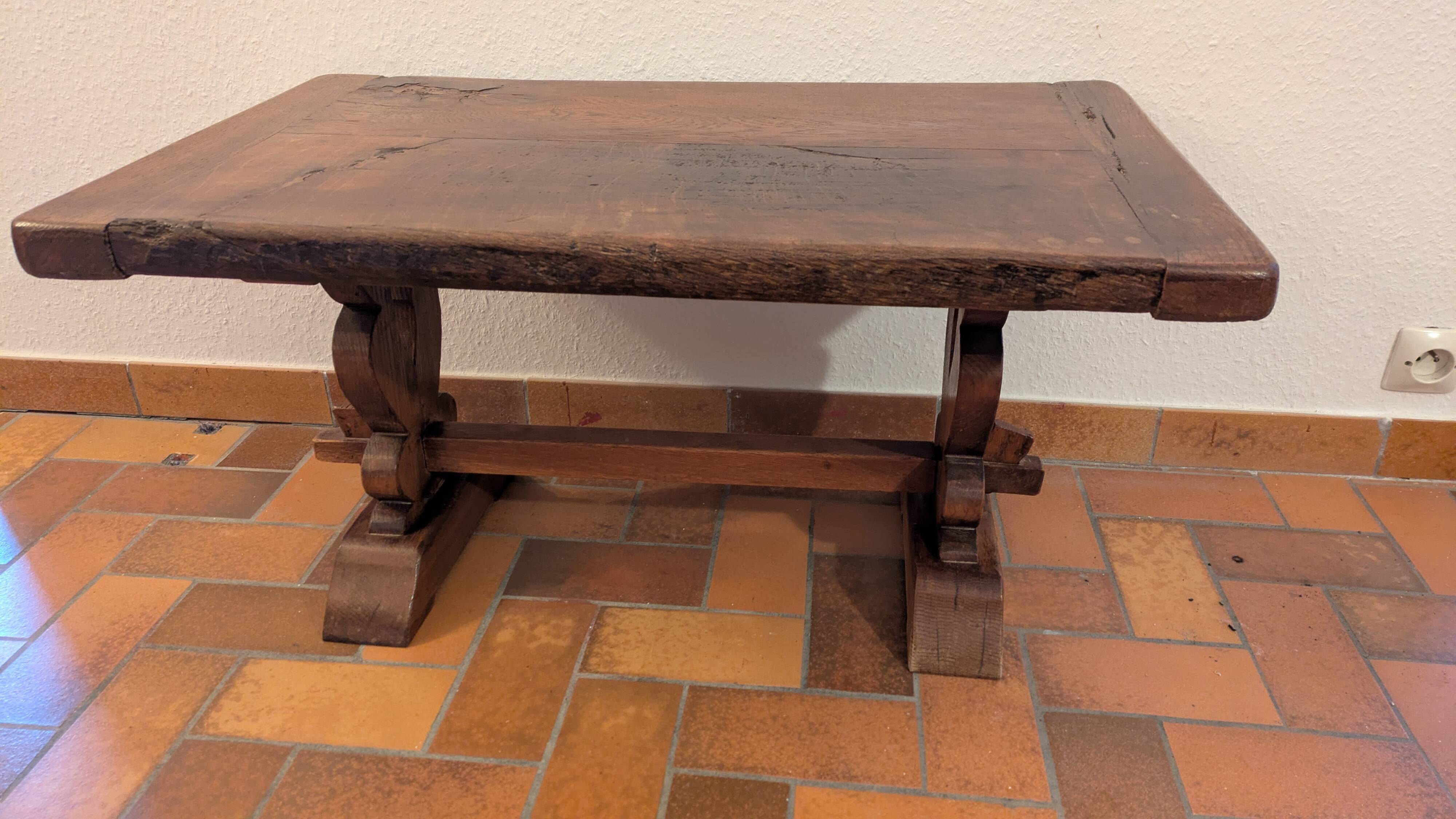 Rectangular monastery coffee table in solid oak